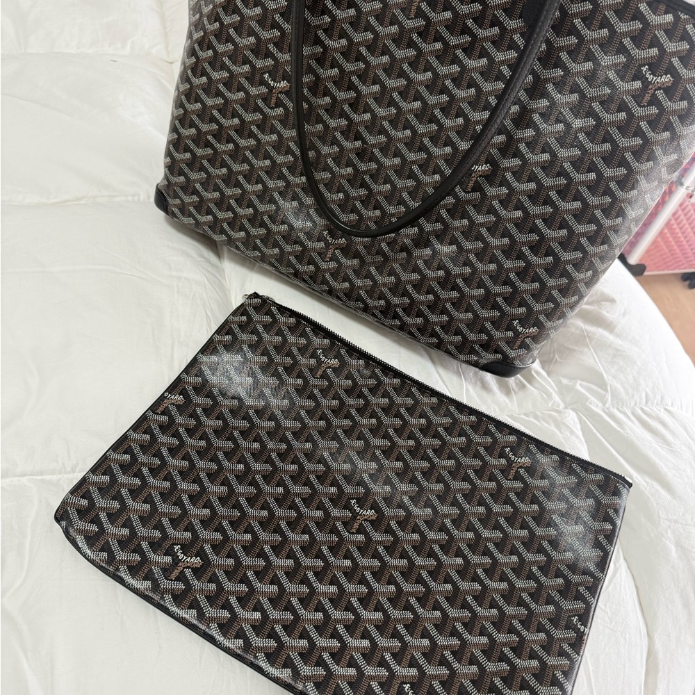 Stylish Black and Brown Tote Bag